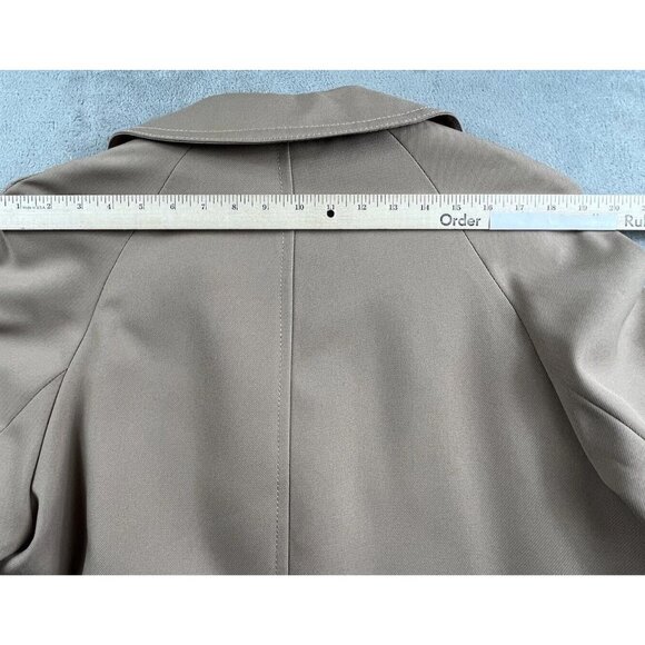 Vintage Sears Overcoat Mens 40 Beige Coat Zip Out Lining Dress Trench 70s Winter - Picture 11 of 14